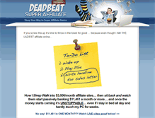 Tablet Screenshot of deadbeatsuperaffiliate.com